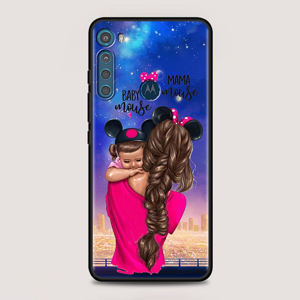 Carcasă pentru MOTOROLA One Fusion pentru Moto G10 G9 G8 Plus Play Power One G20 G30 G40 G50 G60 Edge 20, model Super Mom, bebeluș, fată și băiat