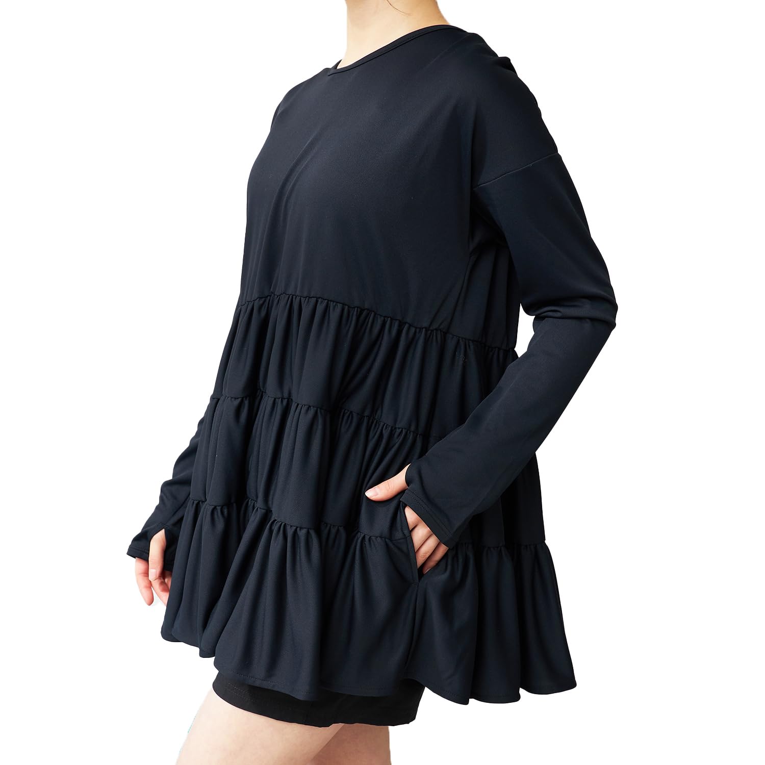 

Amphibious Rash Guard, Flare, Women s, 314060, Black, Size 3L