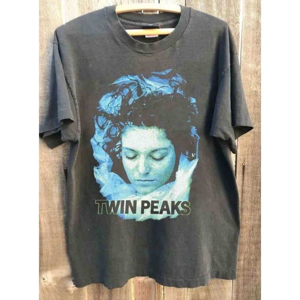 Horror Movie Themed Print T-shirt TV Drama Twin Peaks T Shirts Summer New Vintage Casual and Fashionable Loose T-shirt Unisex 3XL