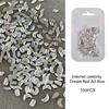 Yousheng 100Pcs/Bag Nail Rhinestone Flat Back Diverse Styles Easy Paste Shining Nail Decoration Faux Crystal Irregular Shape Nail Art Charm Craft