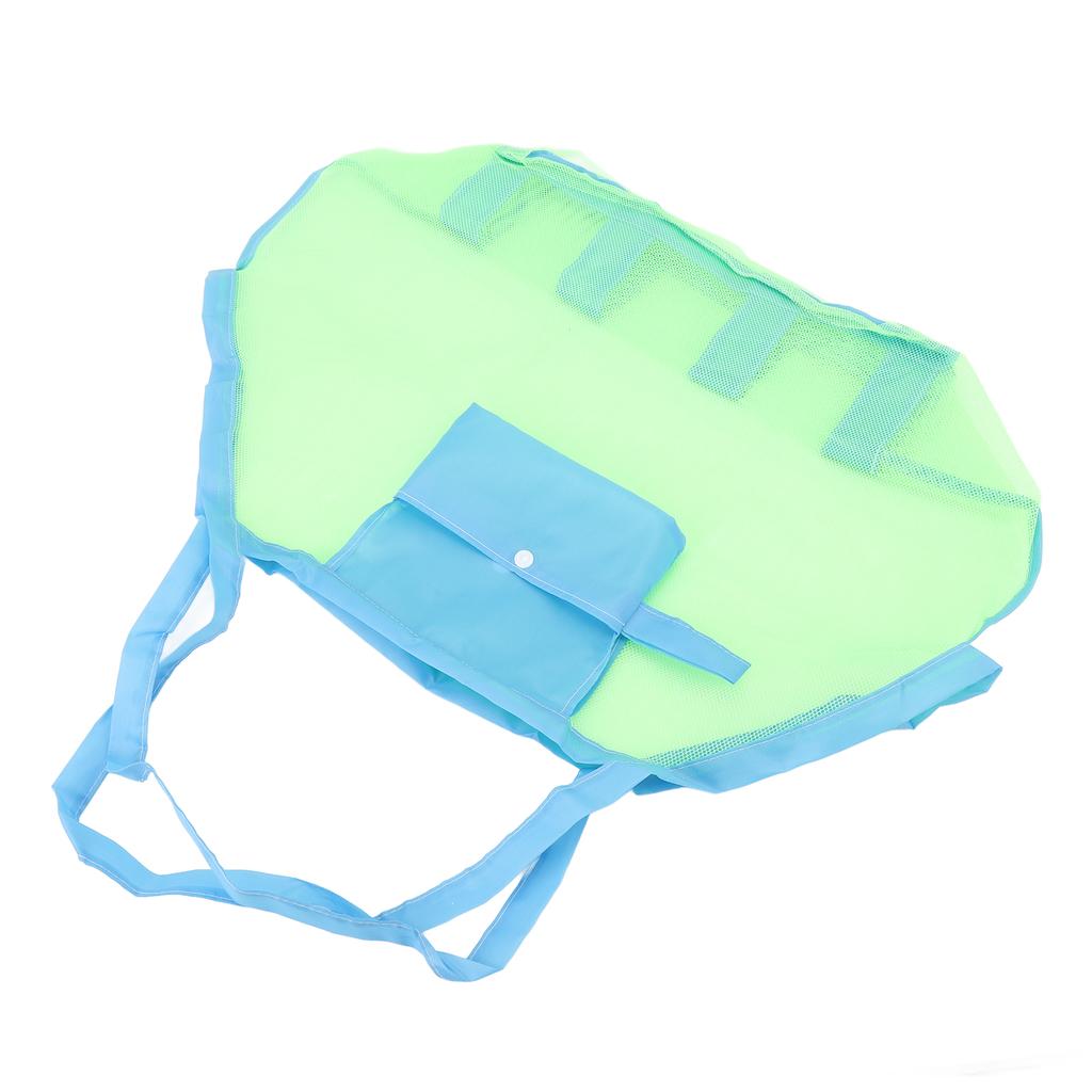 Mesh Beach Bag Multipurpose Large Capacity Foldable Beach Toy Bag for Beach Pool Outdoor Travel Gym