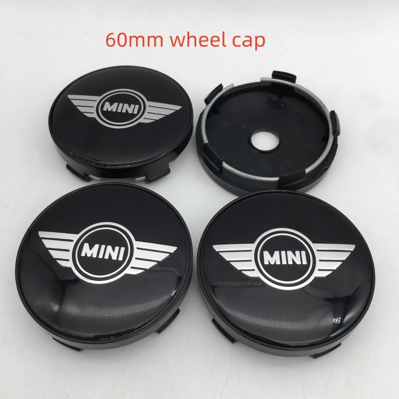 4 piezas 3D 56mm 60mm 68mm para Tapacubos Centrales de Rueda de Coche MINI Insignia Emblema Cubiertas Pegatina Calcomanía Accesorios de Estilo