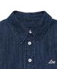 LEE Women'S Short Crop Denim Short Sleeve Shirt Indigo Dark