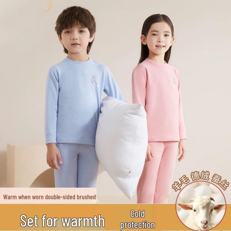 Autumn Thermal Underwear Set for Girls (Ages 2-12)