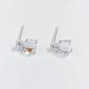 Women's Cubic Silver Aurora Stud Earrings