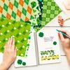 DIY12 Sheets/package of Small Flower St. Patrick's Day Material Paper Handbook Clipping Packaging Diy Material Paper