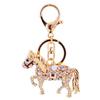 Felimoa Horse Keychains with Rhinestone Key Rings, Set of 2