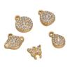 5Pcs Stainless Steel Cubic Zircon Small Butterfly Charms DIY Jewelry Necklace Bracelet Pendants Findings Kids Earrings Making