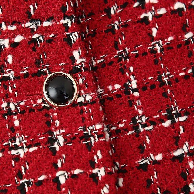 Kaslead New Arrival Women's Clothing Fashion Wind Belt Padded Shoulder Texture Outwear Half Culottes 8966581 9060581