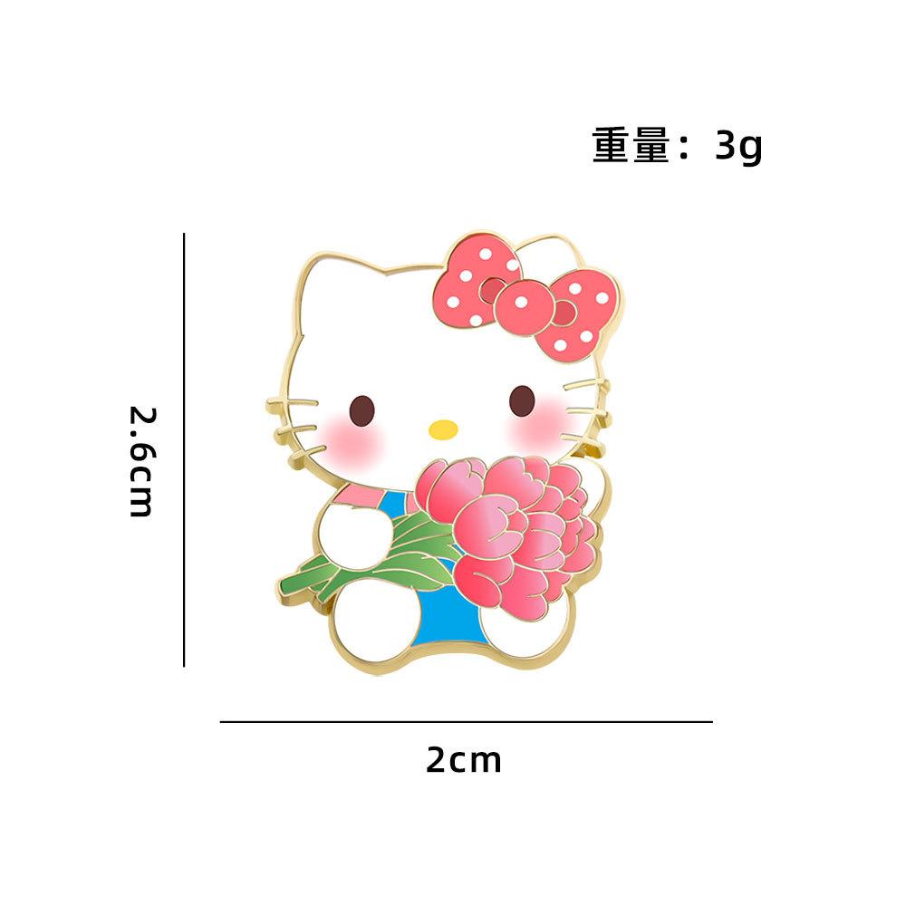Beautiful NEW HOT Japanese Sanrio Cartoon Badges Cute Cinnamoroll Hello Kitty Pin Accessories Long Lasting High Quality