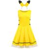 Damen Halloween-Kostüme, Anime-Spiele, Anime gelbes Pikachu, Cosplay