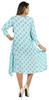 Bimba Printed Flared Midi Dress For Women Rayon Crepe Casual Summer Dress