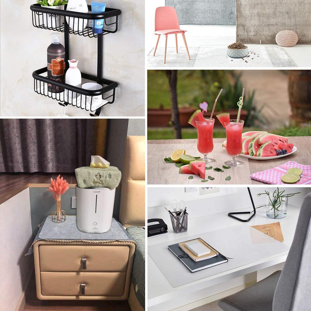 10 Piezas Manteles Individuales Transparentes de PVC 18x12 Pulgadas Resistentes al Calor Lavables Manteles de Mesa para Mesa de Comedor Cocina Protección de Mesa de Madera
