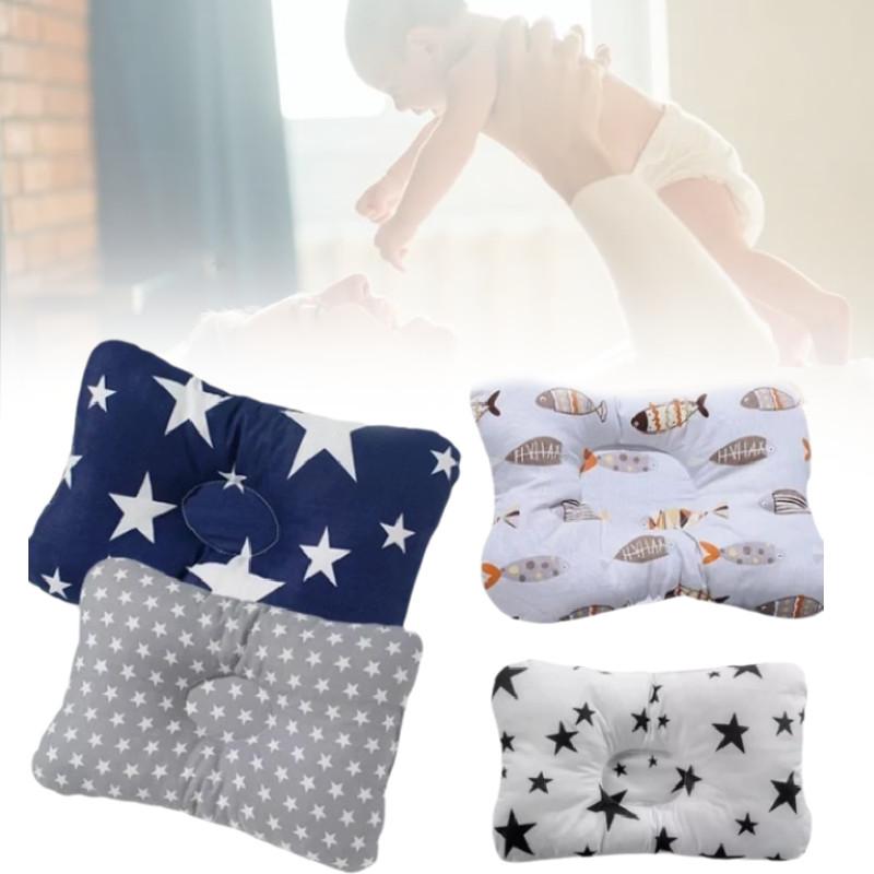 Crib Baby Newborn Pillows Premium Soft Infant Prevent Flat Head Shaping Dimple