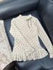 Korean Polka Dot Long Sleeve Turtleneck Top for Women – Autumn/Winter Slim Fit with Bowknot