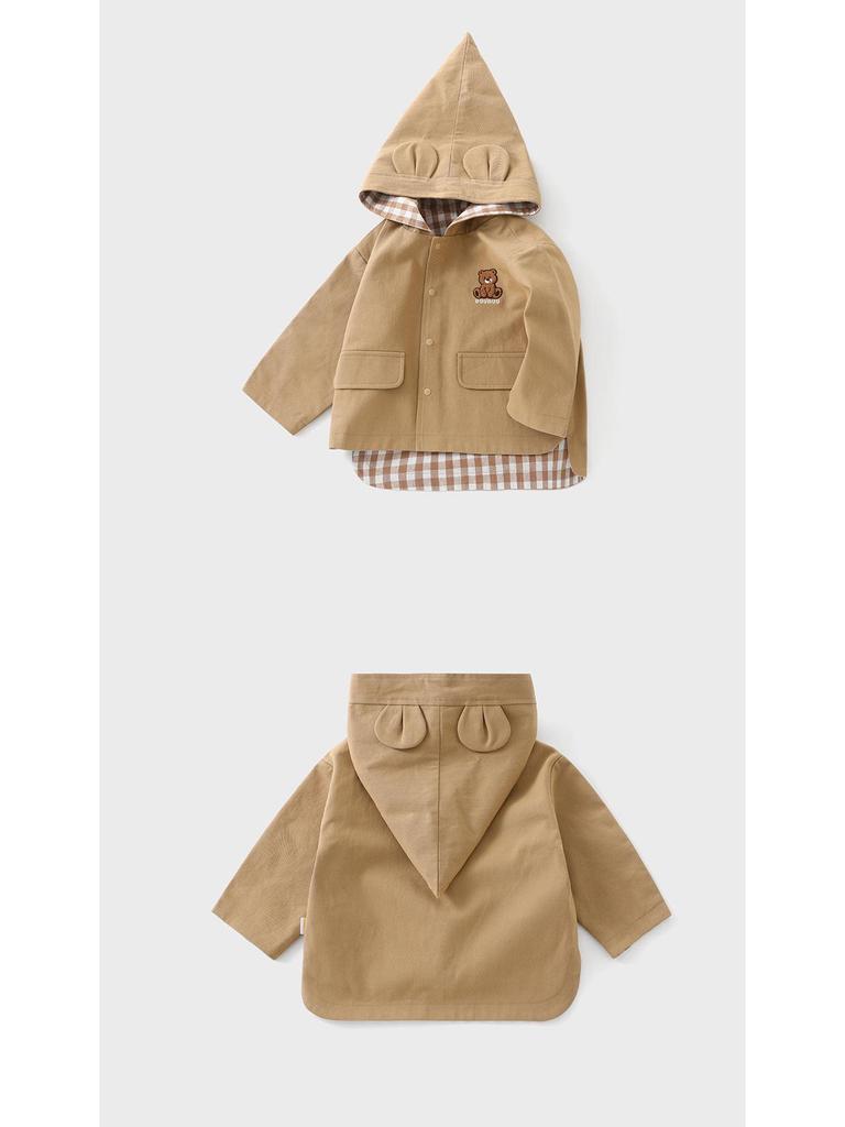 DUUDUU Kids' Double-Sided Spring Windbreaker - Korean Style Toddler Jacket