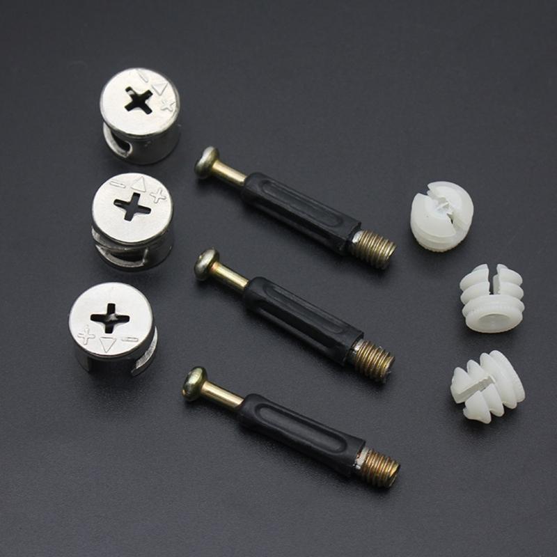 20PCS Metal Eccentric Wheel Connectors High Strength with Corrosion Resistant Coating for DIY Furniture Projects