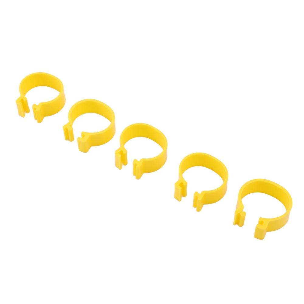 100Pcs Plastic Chicken Ankle Rings Yellow Poultry Feet Rings Geese Leg Rings For Breeding Ducks