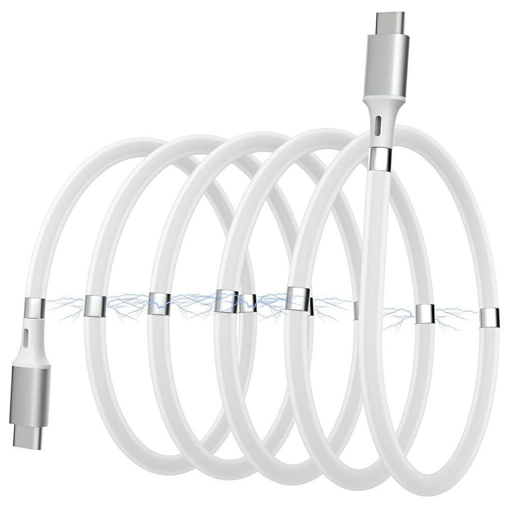 1m 2.4A Fast Charging Cable Magnetic Storage USB-C To USB-C 60W Data Cord