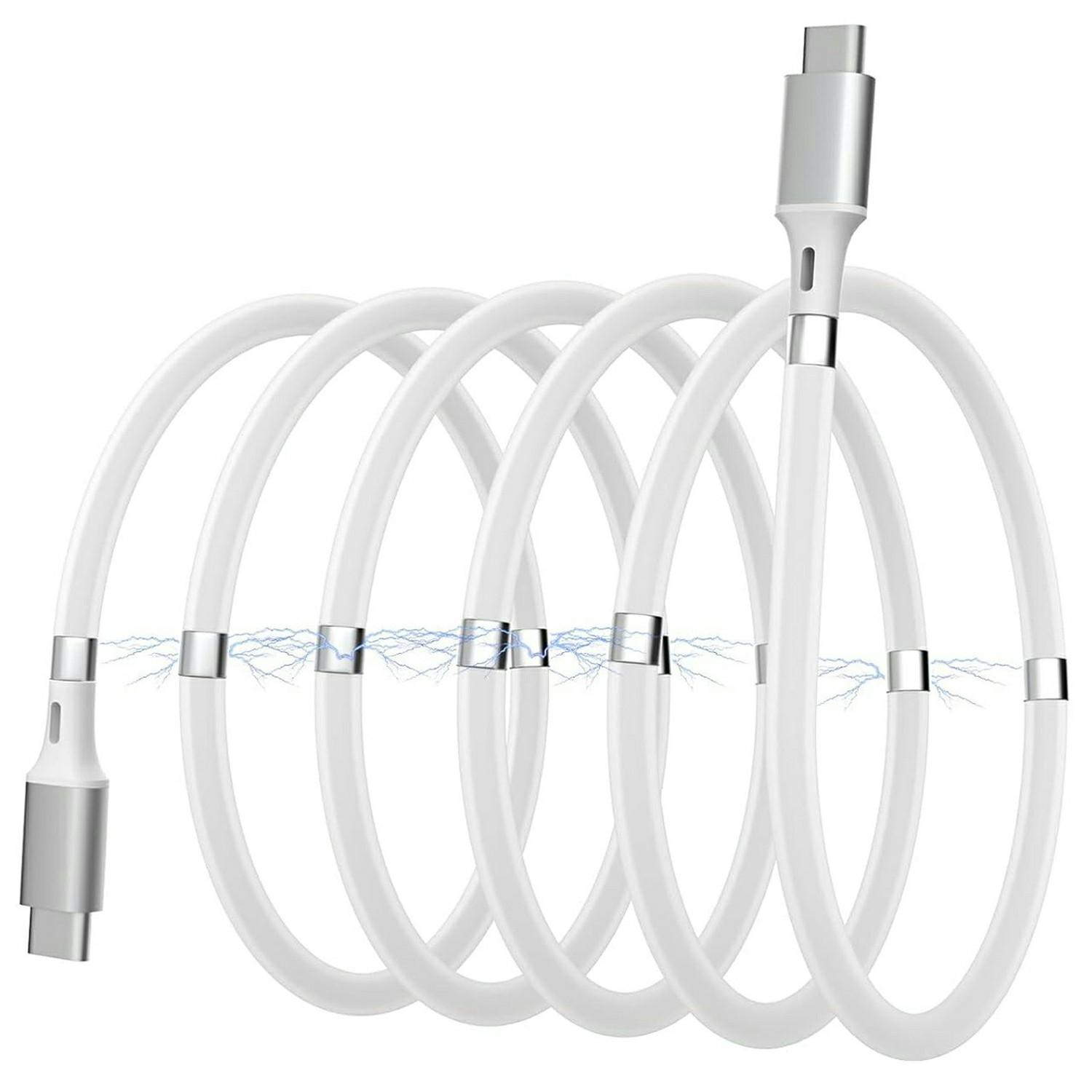 

1m 2.4A Fast Charging Cable Magnetic Storage USB-C to USB-C 60W Data Cord A