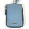 Prada With Strap Zip Around Logo 6 Keys Key Case Leather Blue