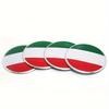 4pcs Italian Flag Car Wheel Center Hub Cap Emblem Stickers 56mm/ 2.2 Inch Car Accessories For Car Motorcycle Truck SUV