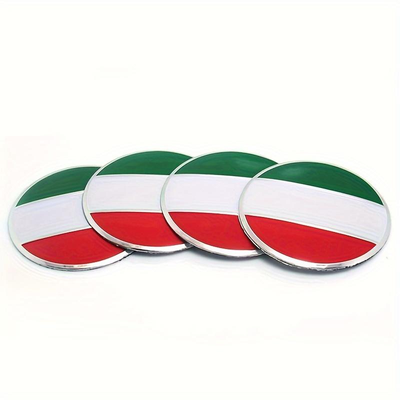 4pcs Italian Flag Car Wheel Center Hub Cap Emblem Stickers 56mm/ 2.2 Inch Car Accessories For Car Motorcycle Truck SUV