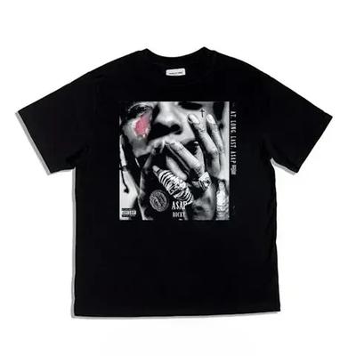 Hip Hop T-shirt Singer Asap Rocky Rap TNG Theme Printed Pure Cotton  Men and Women - Men's Summer Cotton Graphic Tee