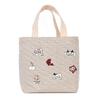 Canvas Petit Tote Japanese Cat Daruma and Nekozawa IV [Kusuguru Japan] Bag, Pattern,