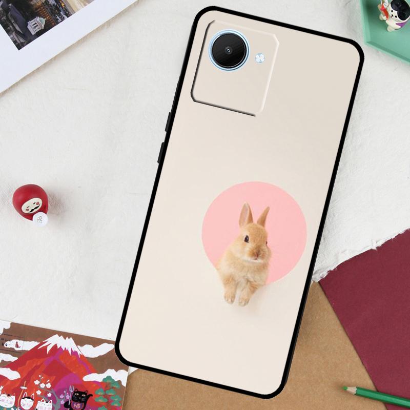 Rabbit For Realme 13 Pro Plus 14 12 10 11 GT 6 5 6T GT7 Pro C51 C21Y C25S C75 C67 C61 C53 C55 Case