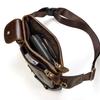 Luufan Genuine Leather Waist Bag for Body Cowhide Crossbody Shoulder Leather Large Capacity Waist Smartphone Lightweight Bicycle Bag Men, 2-Way Bag,