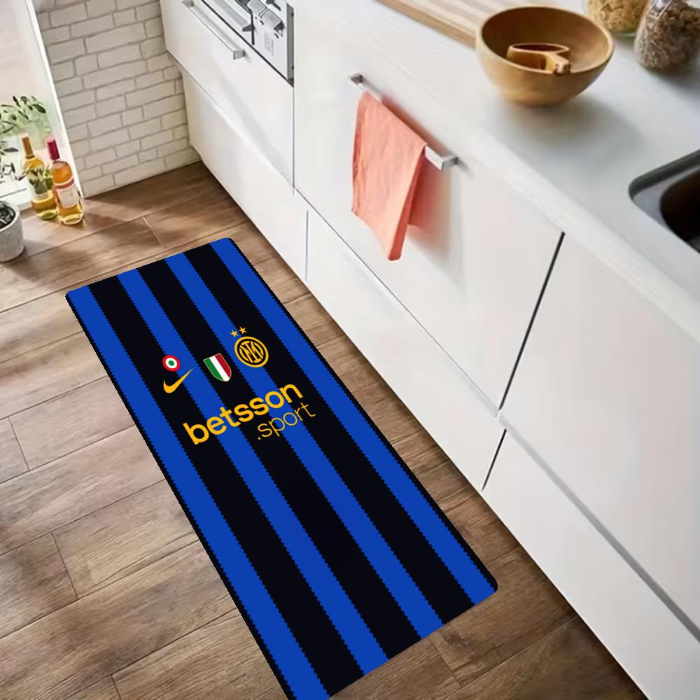 Inter Milan Kitchen Carpet Nonslip Floor Mat Ideal For Indoor And Outdoor Entryway Door Mat Laundry Room Bathroom Foot Mat