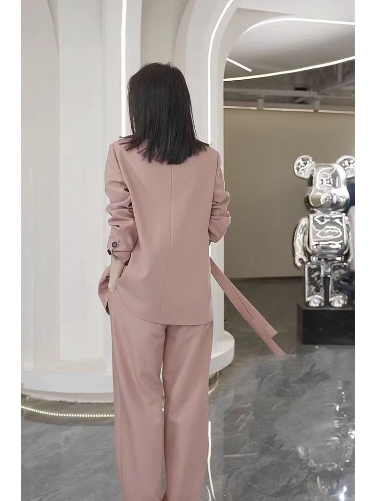 Southeast Asia Women's Plus Size Wide-Leg Pants Two-Piece Set - Spring/Autumn Fashion