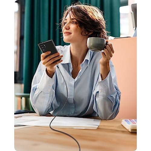 NIMASO USB-C & USB-C 2.0 Cable (3.0m Gray) Type C PD Compatible 60W 3A Fast Charging Heavy Duty Nylon Braid Compatible with iPhone15Pro, iPhone15ProMa