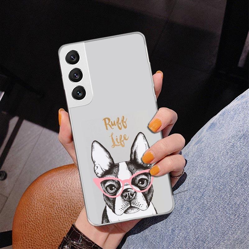 Love Pugs Cute Dog Phnoe Case for Samsung Galaxy S26 S25 Edge S23 S24 Ultra S22 Plus S21 S20 FE Unique Cover Soft Coque Galaxy S