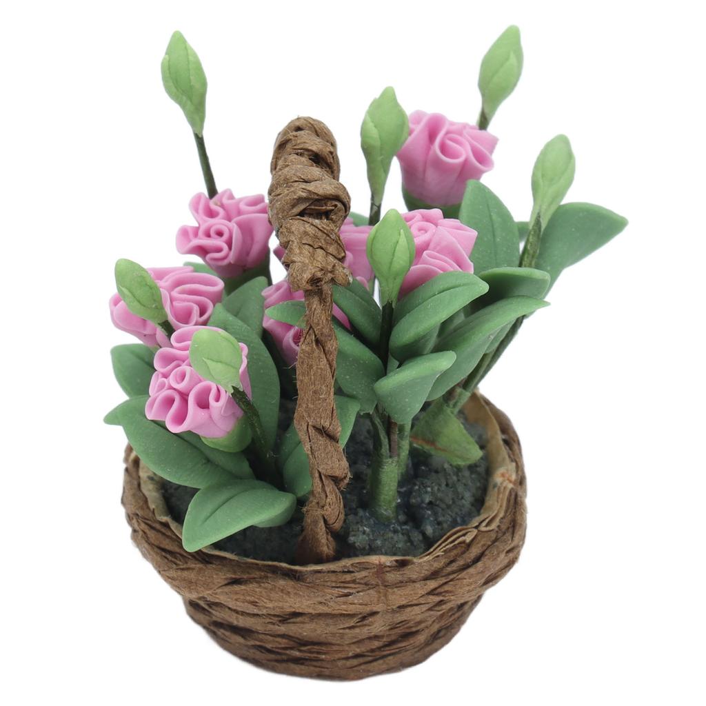 Miniature Flowers Exquisite Exterior Vivid Design Fine Workmanship Miniature Dollhouse Plants