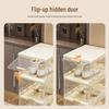 Clear Foldable Luxury Shoe Cabinet with Flip-Top Dustproof Design for Sneaker Storage