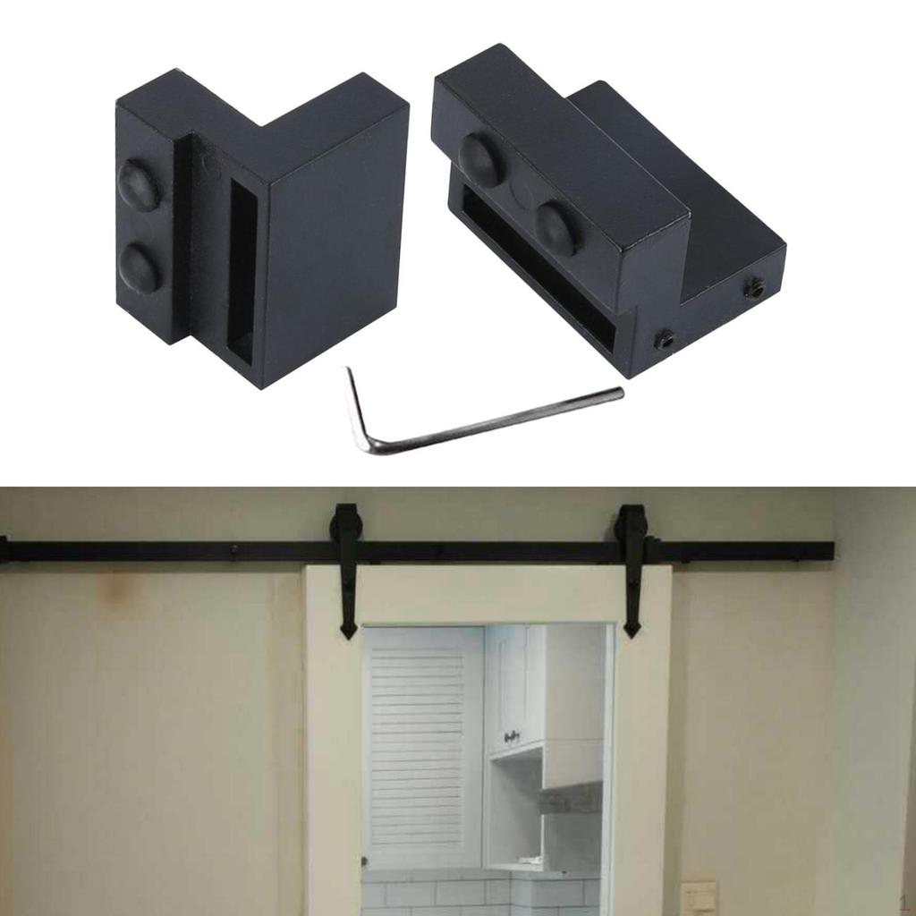 Pack of 2, Zinc Alloy Door Stopper Replacement Part, Heavy Duty Stop Wedge for Sliding Barn