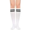 1Pair Soccer Socks Stripe Knee High Softball Baseball Team Sports Socks Breathable Football Socks for Men Women