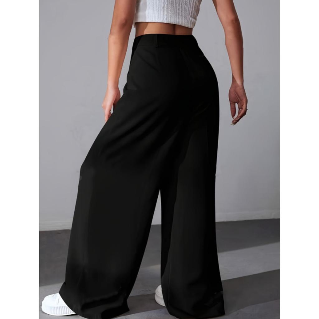 Autumn new women's solid color trousers suit pants casual sports straight pants