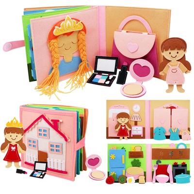 Montessori Felt Busy Book Toddlers Quiet Book Preschool Daily Learning Activities Educational Travel Toys for Kids Age 2+ Years