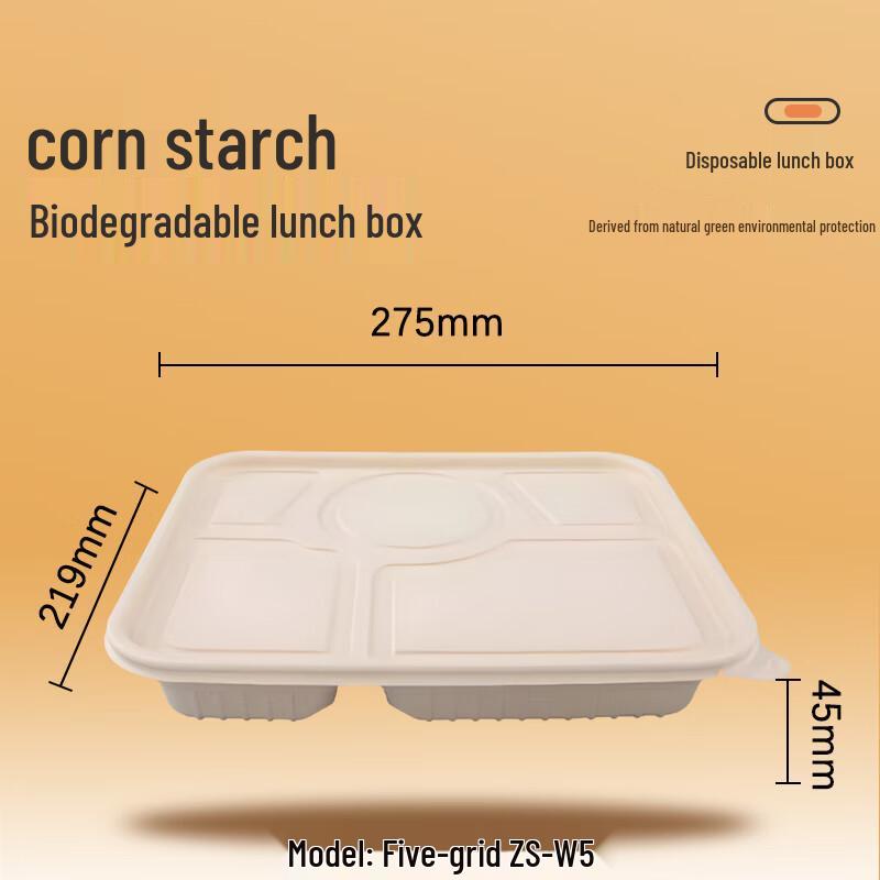 

Wandaxia Biodegradable Multi-Compartment Takeaway Boxes