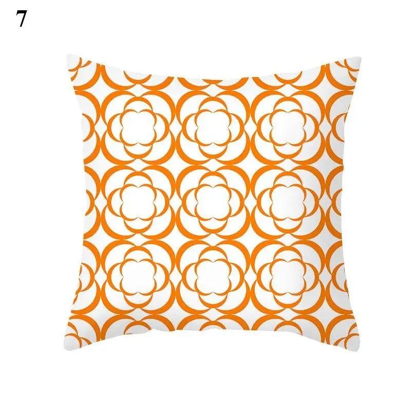 Clip Red Brown Pillowcase Decorative Geometric Print Abstract Pattern Pillowcase Home Supplies Pillowcase Sofa Cushion Cover