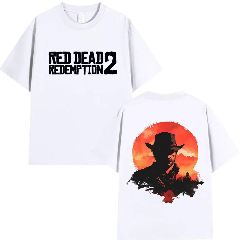 Red Dead Redemption 2 Tshirt Cotton High Quality Fashion Print Fashion Teeshirt Short Sleeve Casual Unisex Camisetas Tees Tops
