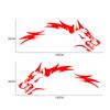2Pcs Red Car Body Door Side Vinyl Stickers Running Wolf Fashion Graphics Decals
