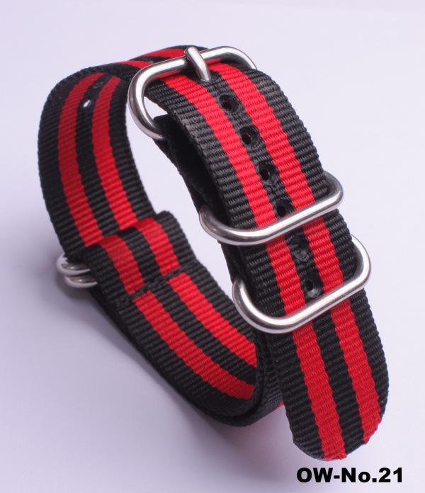 Silver Smooth Oval Buckle Nylon Watch Strap - Waterproof E-commerce Source Watch Band