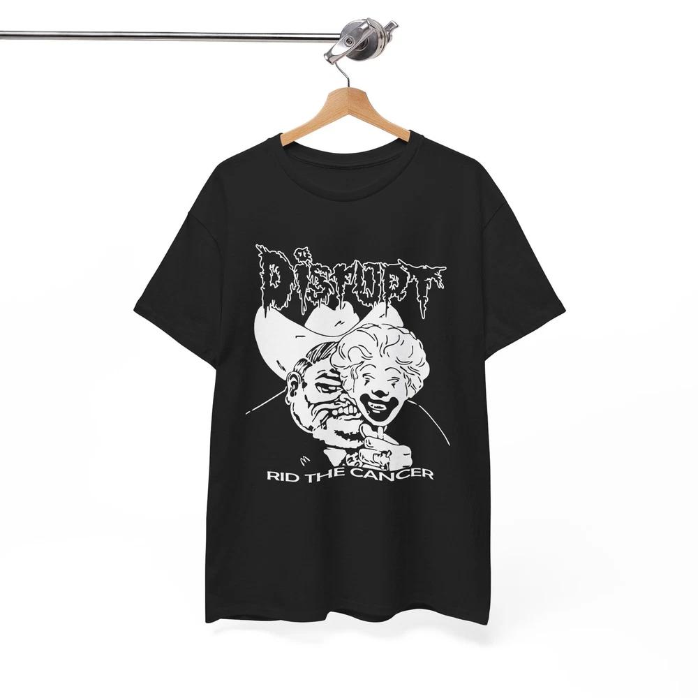 

DISRUPT Shirt -Rid the Cancer- Crust, grind, punk, destroy, code Unisex Tee S