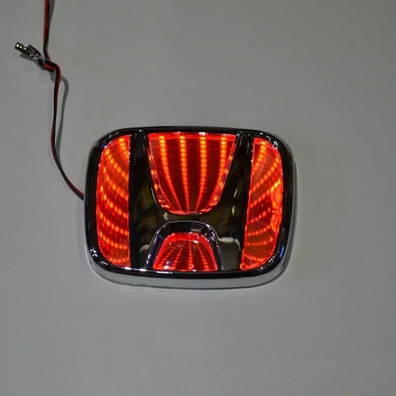 3D Car Light Emblem LED Front Rear Badge Sticker for Honda Civic 2008-2009 Accord 2007 CRV Odyssey New FIT Auto Accessories