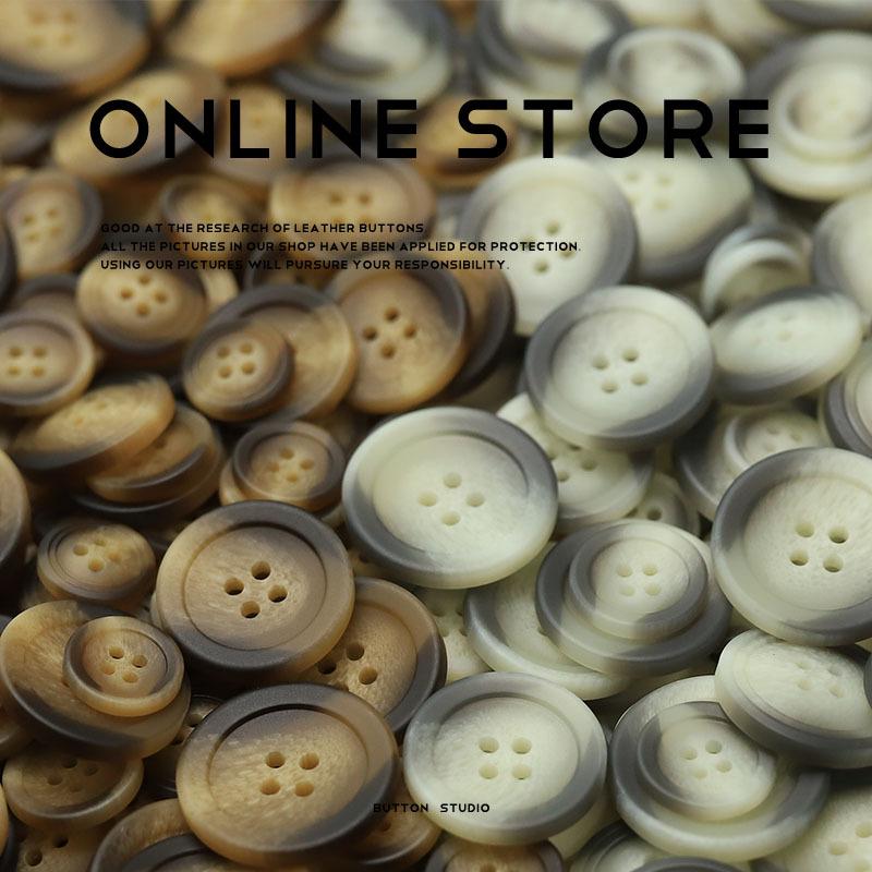 Resin Button Four-Eye Blazer Double-Sided Nippi Coat Buttons Trench Coat Cardigan Clothing Accessories Buttons