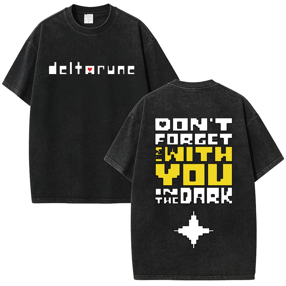 Washed Vintage Game Deltarune Susie Kris Ralsei Funny Graphic Tshirt Men Women Casual Humor Oversized T Shirts Otaku Lover Gift
